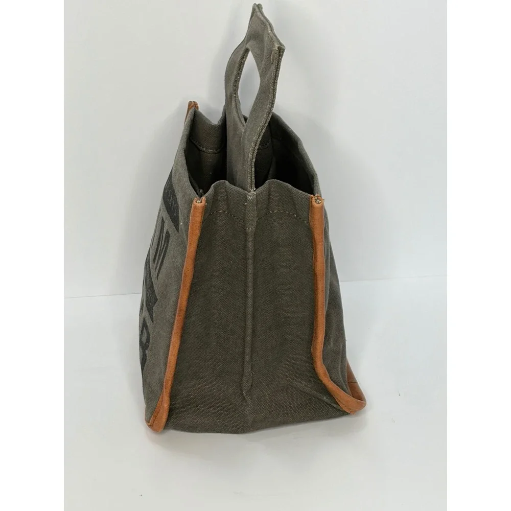 Mona B Canvas Beer Caddy My Head Says Gym Heart Says Beer 6 Bottle Carrier Green